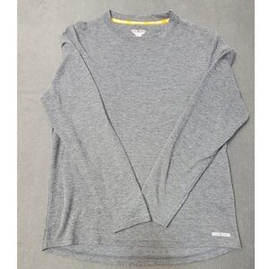 Omni-Wool Mens XL Long Sleeve Base Layer Shirt Heather Grey Wool Blend RN 47325